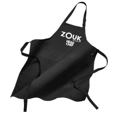 Head Chef Apron in Black (100% Recycled Polyester ) - Zouk