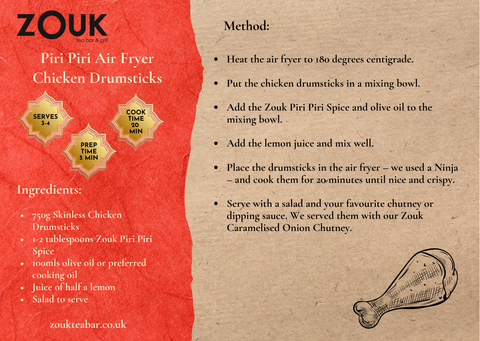Piri Piri Air Fryer Chicken  Recipe Card