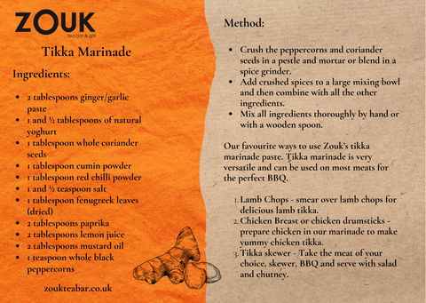 Tikka Marinade Recipe Card