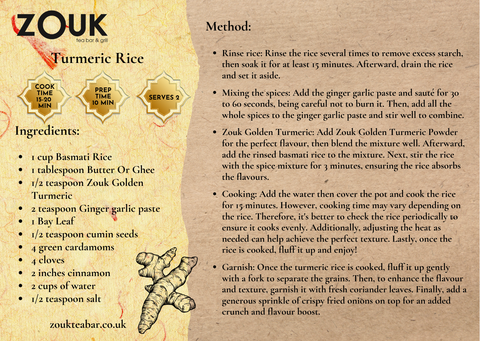 Turmeric Rice Recipe Card