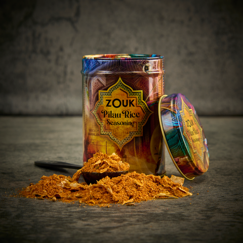 Zouk Pilau Rice Seasoning 60g tin for fragrant basmati pilau rice