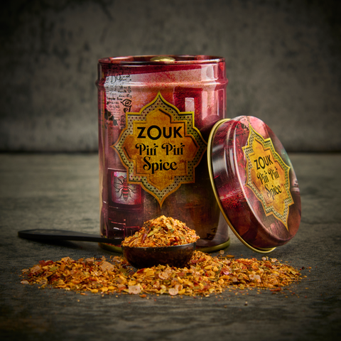 Zouk Piri Piri 60g tin for chicken, grilling and BBQ recipes