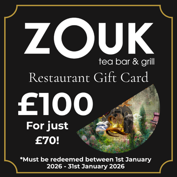 Zouk Black Friday Restaurant Digital Gift Card - must be redeemed 1st January 2026 - 31st January 2026 only