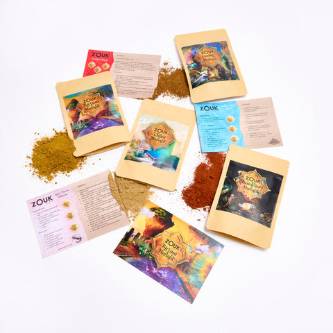 Zouk Classic Spice Taster Kit: Tandoori, Garam, Biryani & Chaat Masala